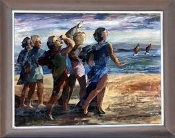 Tableau avec cadre signé Perrin P.Rt