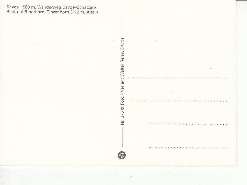 Cartoline postali: Davos 11 um 1995 – Usato da Bürglen TG venduto da StampGraf 1