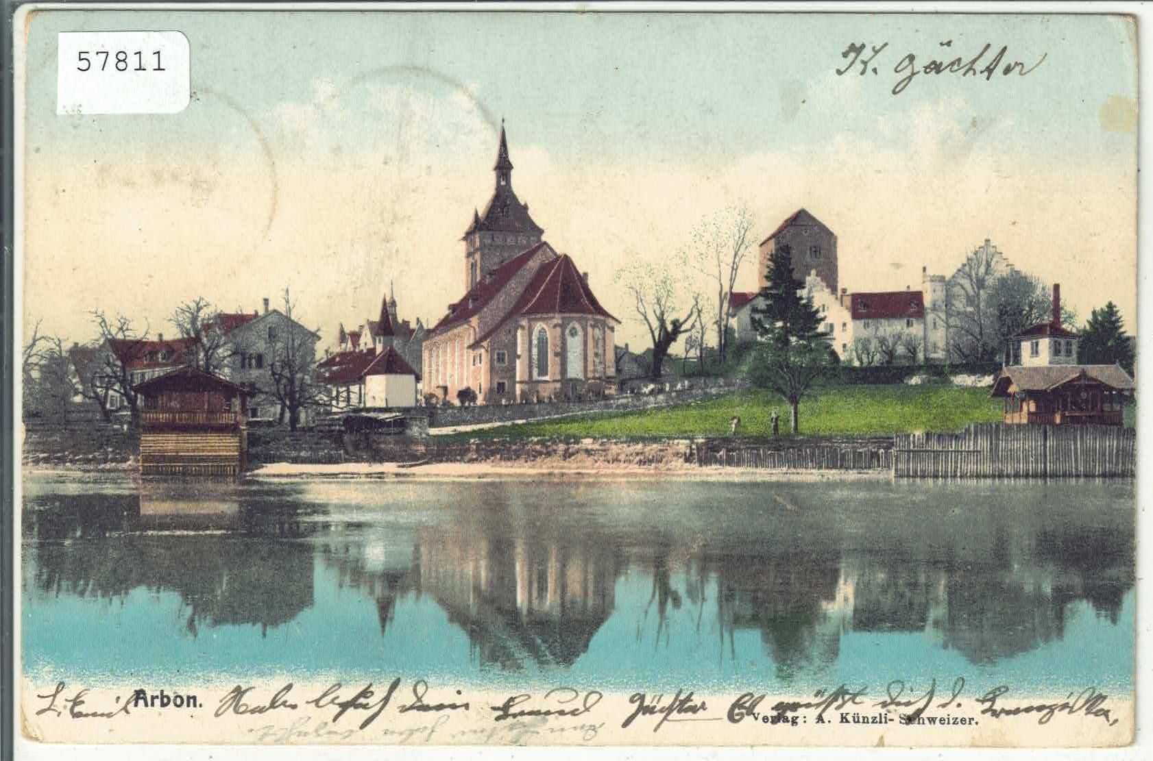 Cartoline postali: Arbon - Stadtpartie am See - Litho – Usato da Ettingen venduto da Kartenplanet