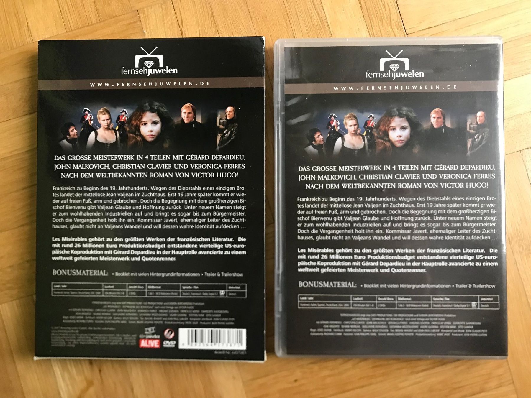Tutti i DVDs: Die Elenden - Les misérables - Gefangene des Schicksals -DVD – Usato da Zürich venduto da Malcom 3