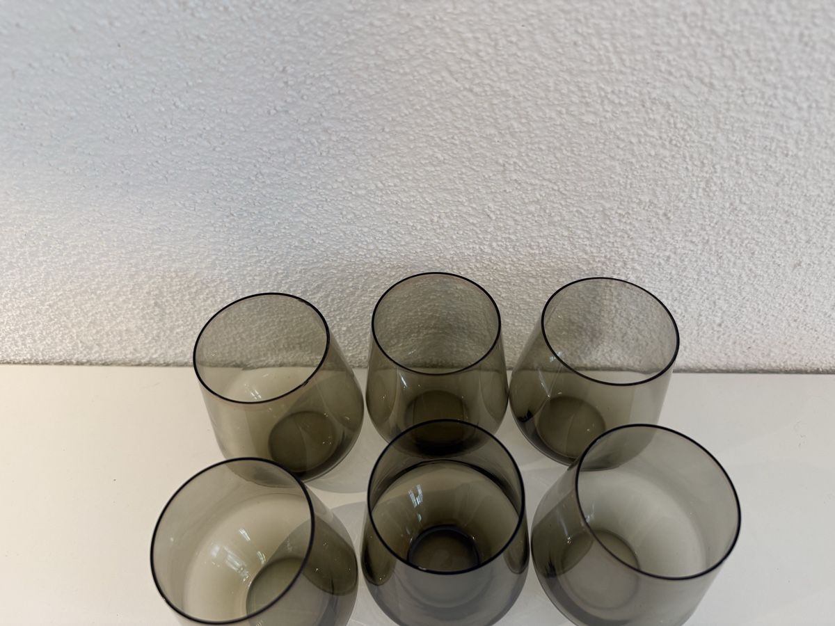 Verres: 6 Gläser Rauchglas Hohlform – Neuf (Voir description) à Pfäffikon ZH par Mado131019 1