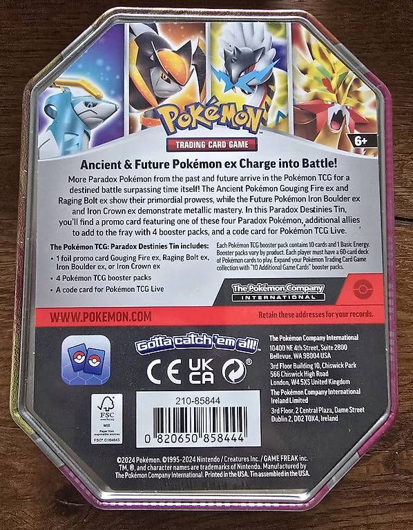 Pokémon Carte collezionabili: Pokemon Raging Bott ex Tin – Nuovo e nell'imballaggio originale da Niederlenz venduto da mon_c7lk 2