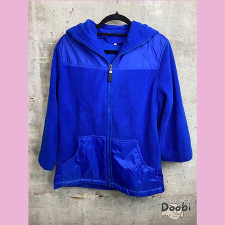 Veste polaire bleu électrique à capuche outdoor – XXL