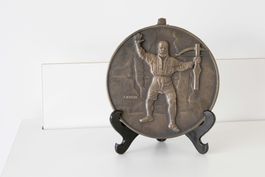 Bronze Relief - Wilhelm Tell "militanter Tell" nach Hodler