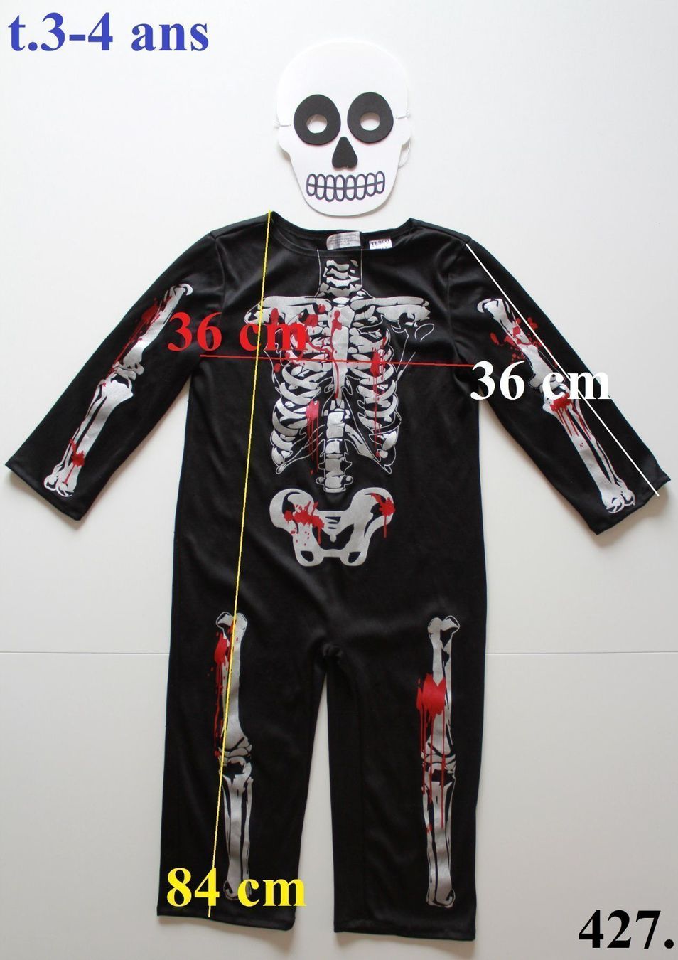 Costumi: Costume squelette / Skelett   t. 3 - 4 ans – Usato da Peseux venduto da CoolShoping 1