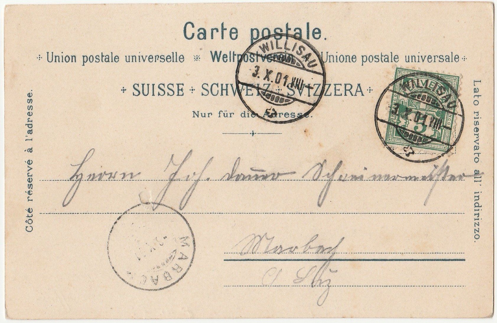 Cartoline postali: Lauterbrunnen - (1901) – Usato da Fällanden venduto da Blausegelfliege