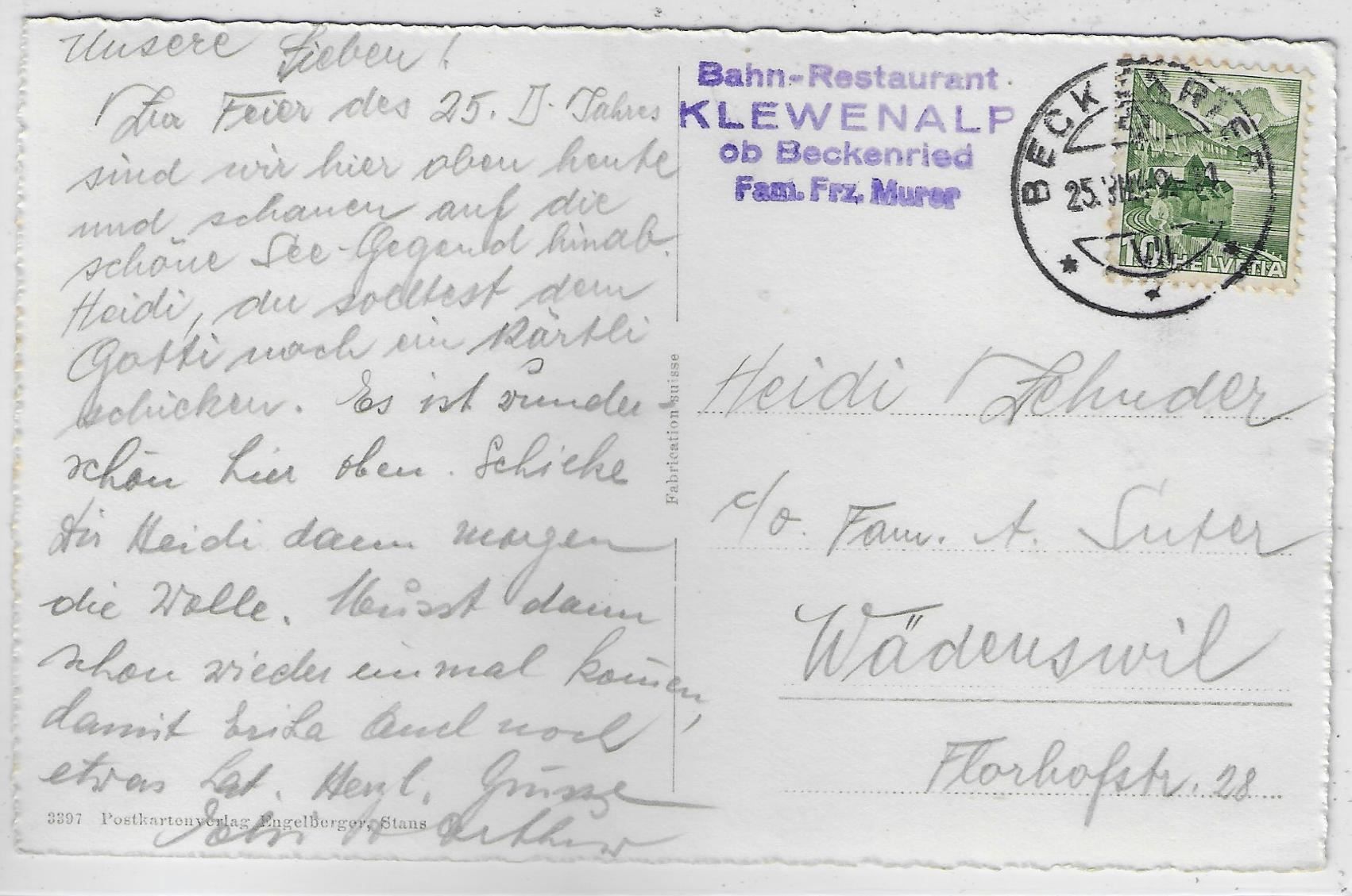 Cartes postales: Luftseilbahn Beckenried-Klewenalp – D'occasion à Ettingen par Kartenplanet 1