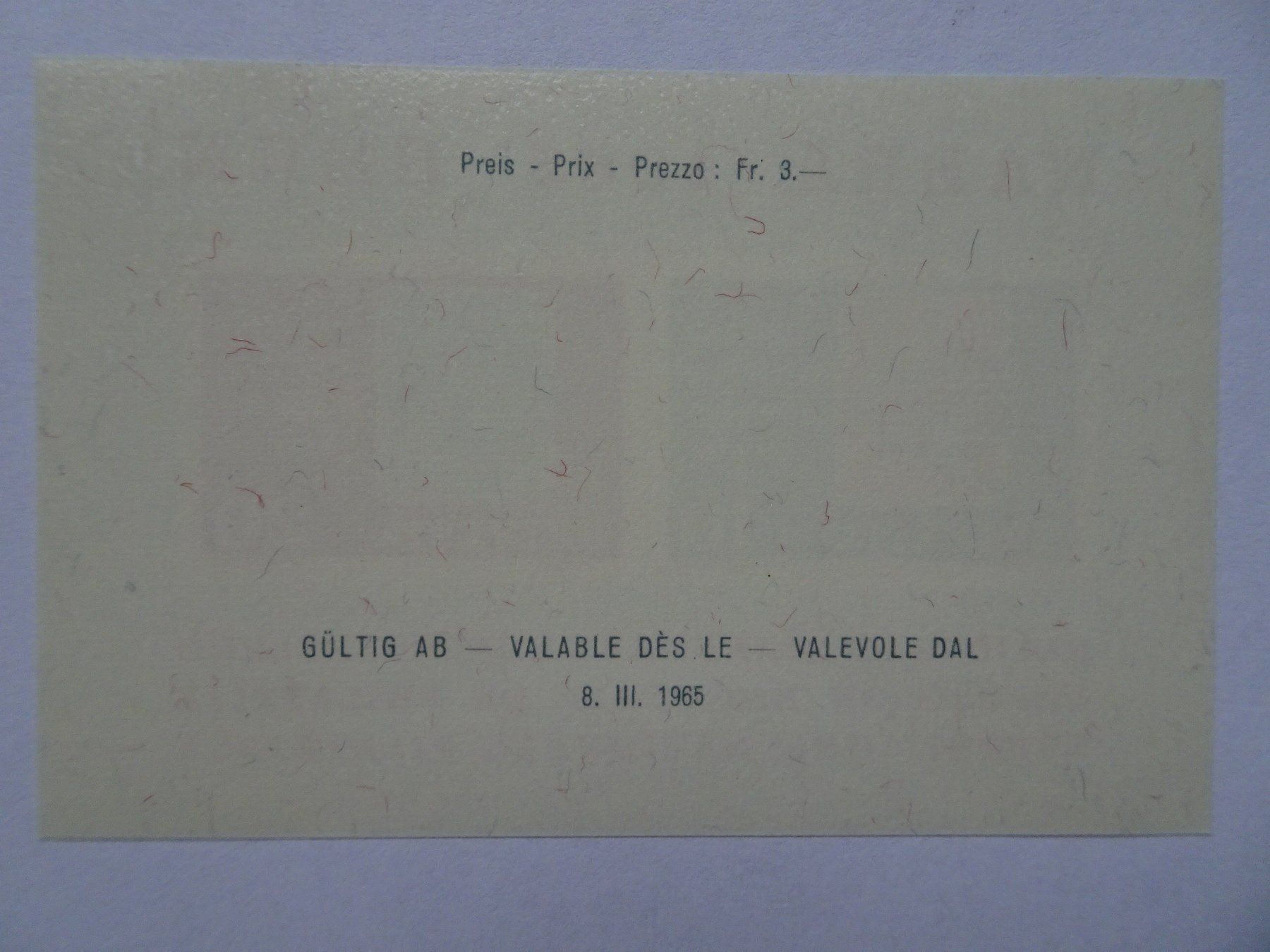 Tous les timbres: 1965* – Neuf (Voir description) à Aadorf par Chnorli-Furz 1