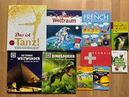 9 Stk. Sachbücher Kiga/Primarschule inkl. Schulkarte CH