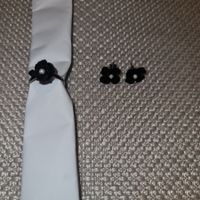 Handgemachtes Blumen Ohrstecker-Ring Set