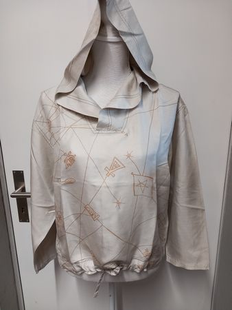 NILE Sportswear Tunika /Kapuzenshirt Gr.1(ca S) 100% Seide
