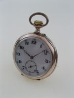 Antike, grosse  Silber-Taschenuhr, funktioniert Top!