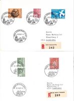 10 Belege mit Werbedatumstempel