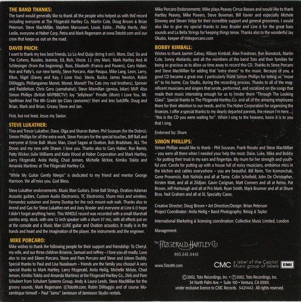 CD: Toto - Through The Looking Glass - 2002 – Usato da Zürich venduto da Aspri 5