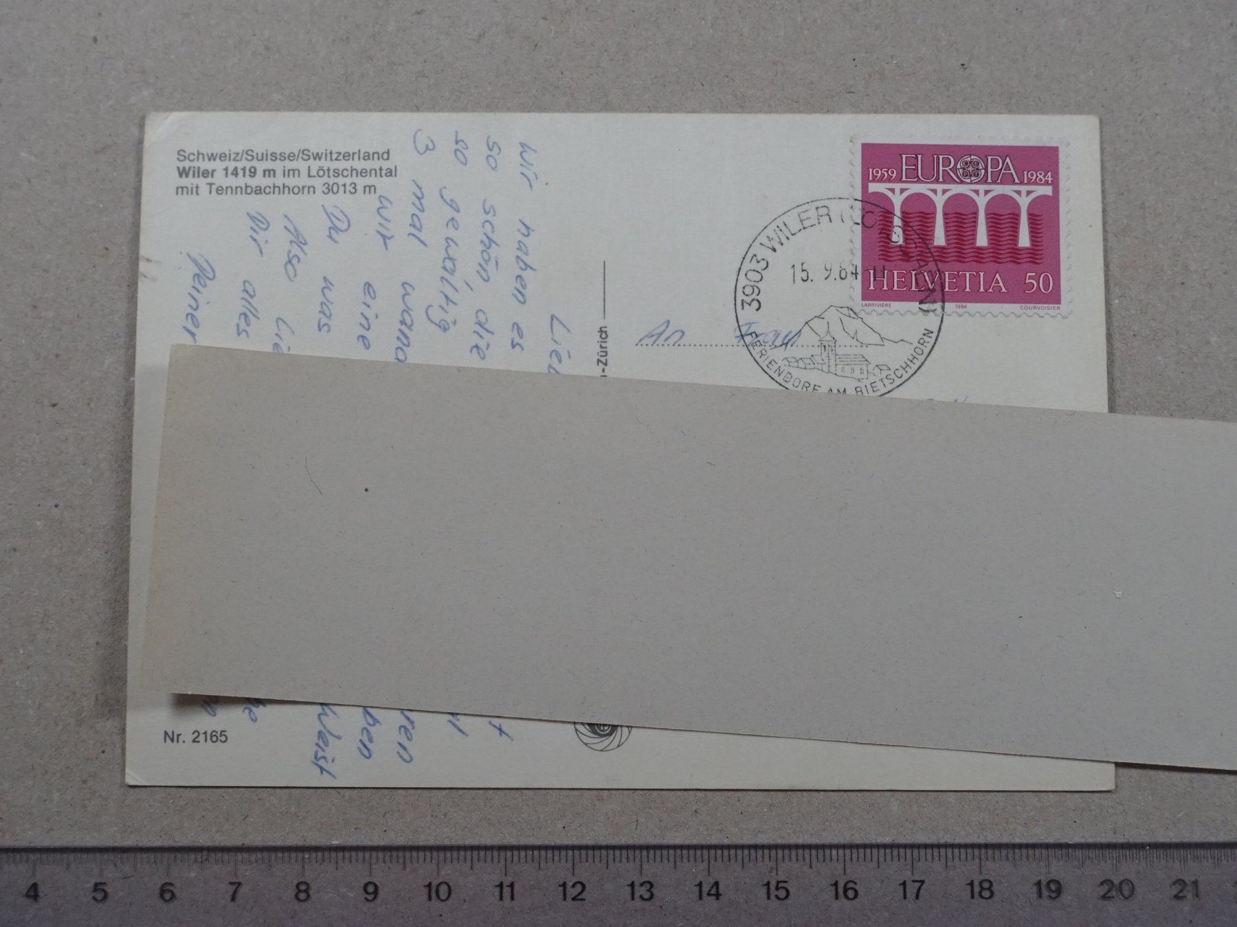 Cartes postales: Wiler, Lötschental, 1984 – D'occasion à Lenzburg par fh1 1