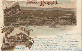 AK  Gruss aus Horgen Litho 1899