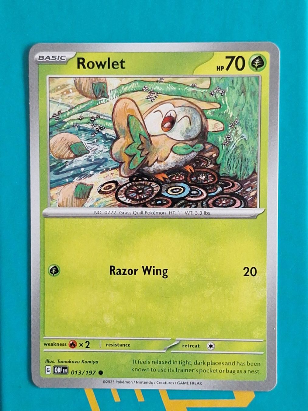 Pokémon Carte collezionabili: Rowlet - Pokemon Obsidian Flames – Usato da Altstätten SG venduto da GGsGameshop