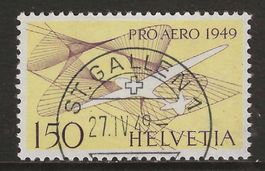 1949 : Flugpost Nr. F45 mit Voll-ET Stempel : KP 150.--