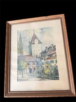 Original Aquarell Sursee LU 1947 – signiert Schroeter-Arch. 