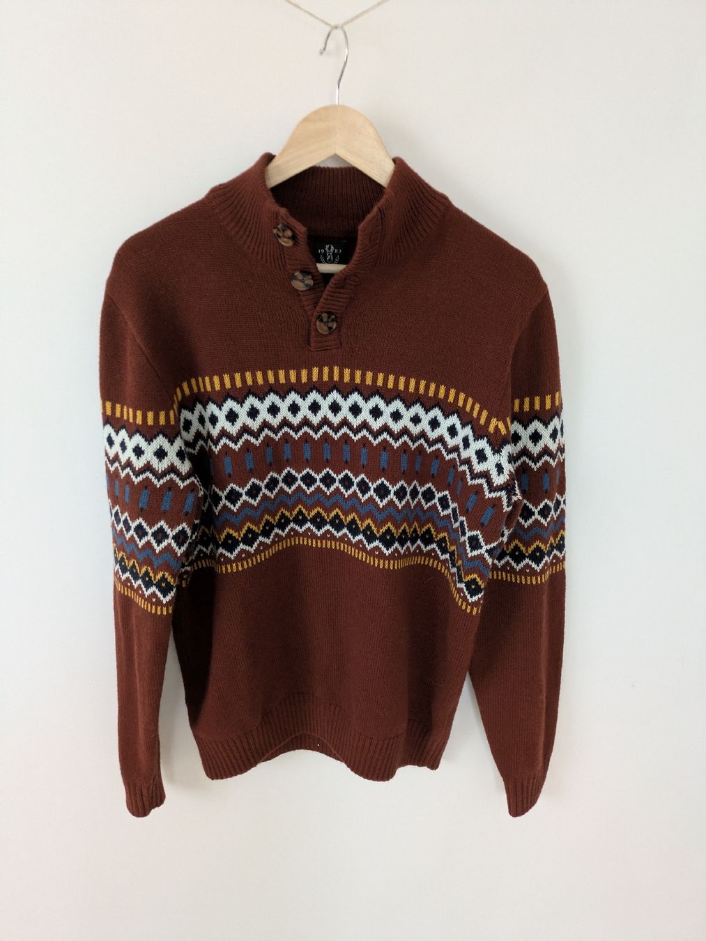 Pullover & Sweatshirts: Herren Pullover Next braun gemustert Grösse M  – Gebraucht aus Rorschach von joh_v2y2 1
