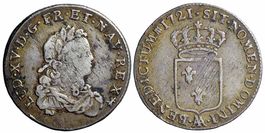 Frankreich, 1/3 Ecu 1721 AA (Metz)