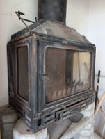 Insert cheminée à bois Brisach SAS 67 LW1 B, cadre en fonte