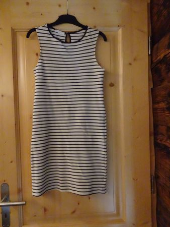 Blau-weisses Kleid Baumwolle Promod Gr. 34 / XS - 260386
