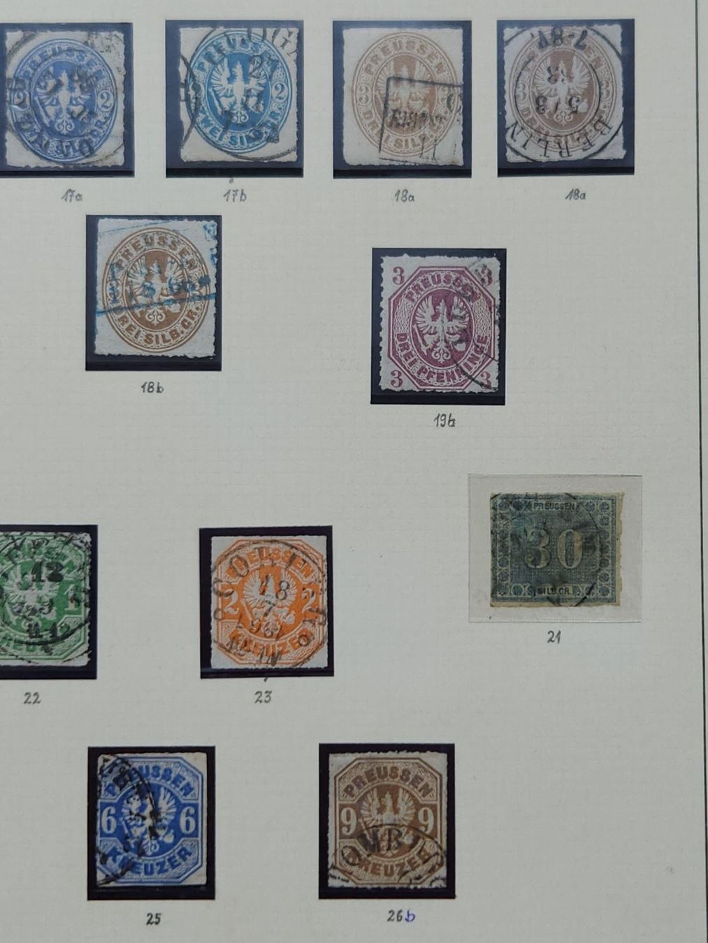 Tutti i francobolli: Preussen Stärkere komplette Sammlung mit Seltene Farben – Usato da Kriens venduto da Nidfeld45 9