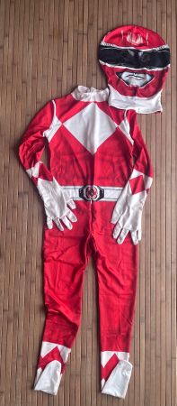 Rotes Power Ranger Kostüm, Grösse 130, mit Maske! Für 7-8 J.