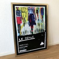 Le Défilé Vintage Fashion Paris Kunst Modern Art Bild Models