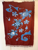 Telo mare e Pareo mare tartarughe blu bordeaux 150x104cm