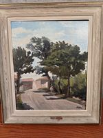 Tableau Provençal Vintage, Huile sur Toile Signée