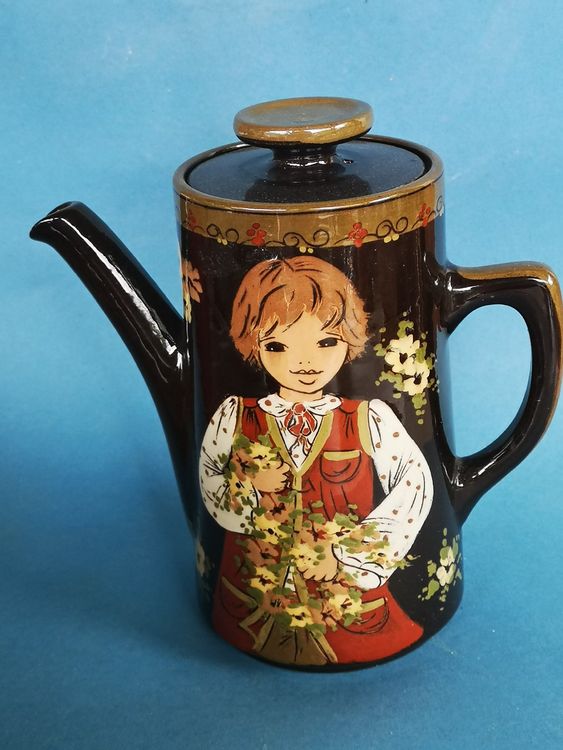 Rheinfelden Bauer Keramik Kaffeekrug & Deckel..Handbemahlt Kaufen auf