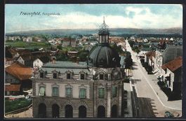 Frauenfeld, Postgebäude mit Strassenpar