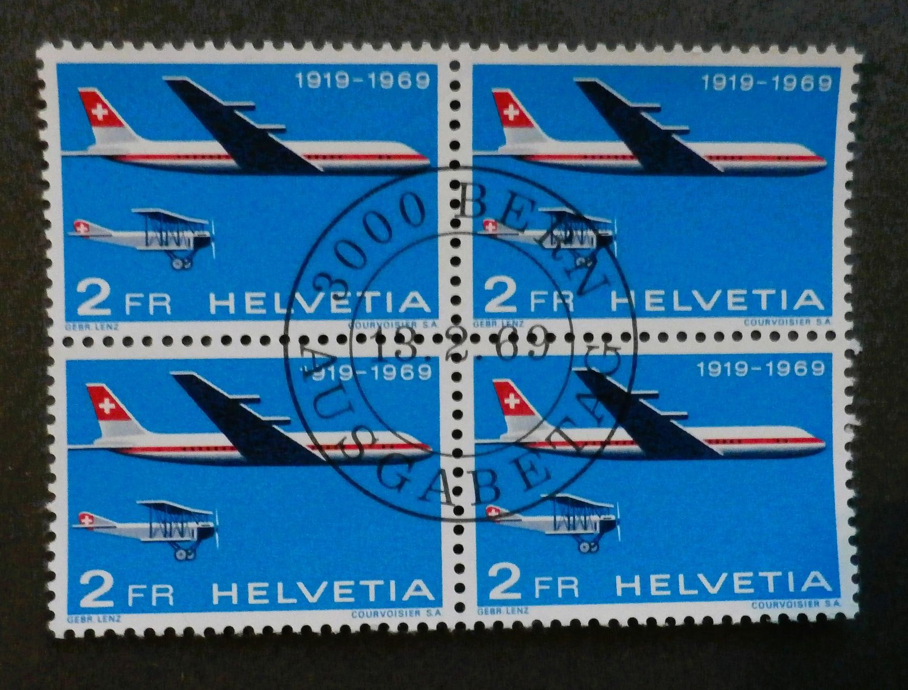 Tutti i francobolli: CH 1969 Flugpost – Usato da Kehrsatz venduto da Bernherb2