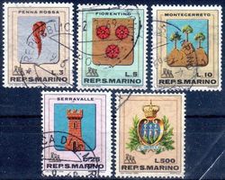 SAN MARINO 1968 WAPPEN 5 MARKEN GESTEMPELT - Y200