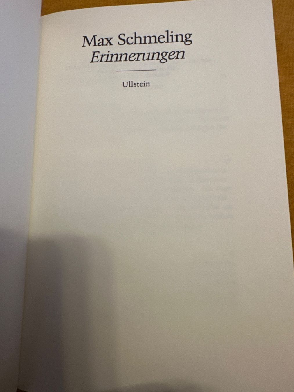Libri: Max Schmelling - Erinnerungen – Usato da Schaffhausen venduto da D-MAC 1