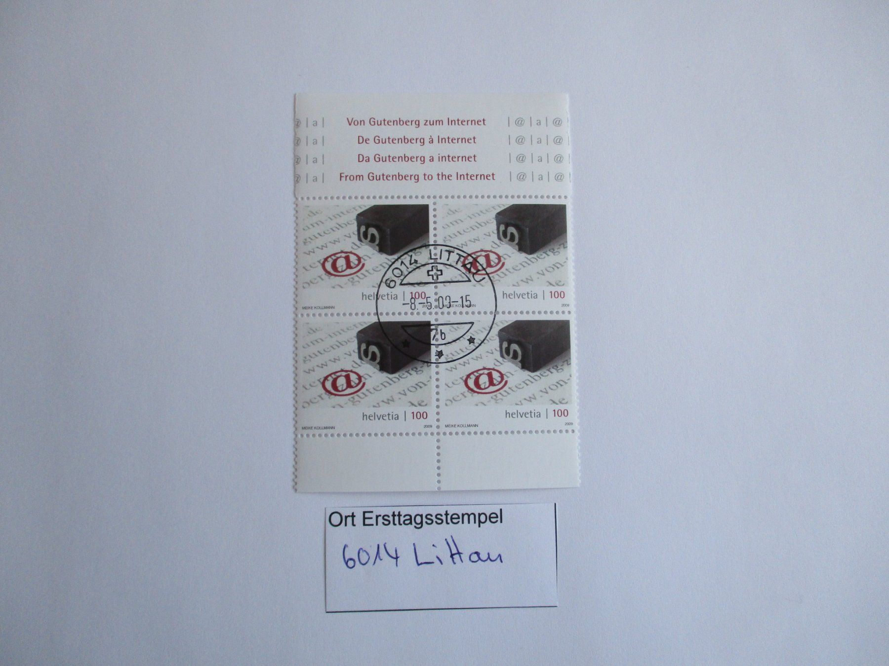 Tutti i francobolli: Viererblock mit Ort Ersttagsstempel 6014 Littau – Usato da Langnau b. Reiden venduto da Aktuell88