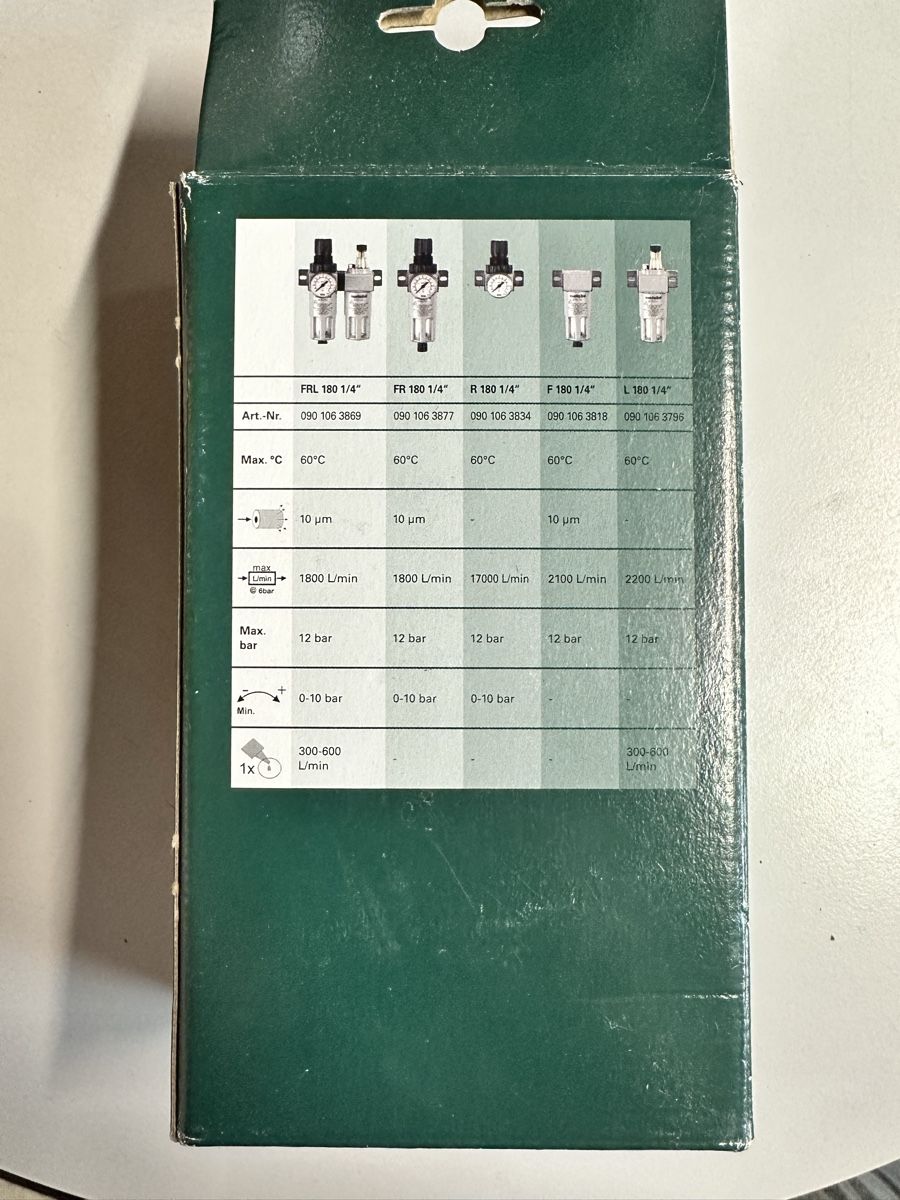 Ventilazione: Metabo Filter F-180 1/4" Druckluft – Nuovo e nell'imballaggio originale da Gersau venduto da walti.c 2
