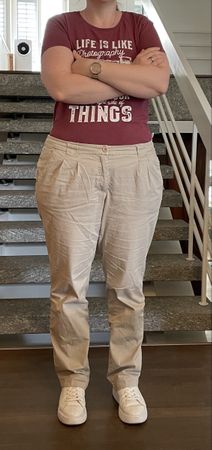 Chino Hose beige Grösse 48