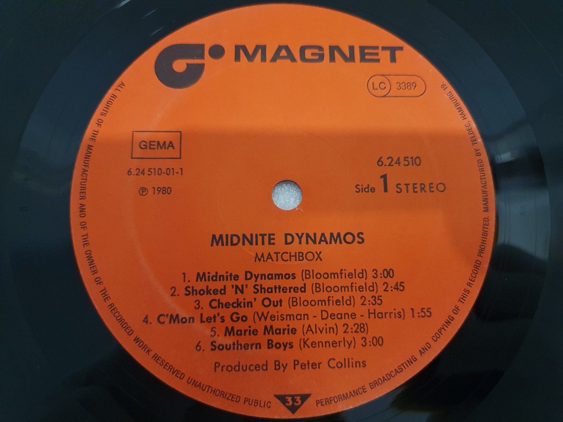 Dischi in vinile: Matchbox – Midnite Dynamos – Usato da Uster venduto da Vinyl-Leidenschaft 3