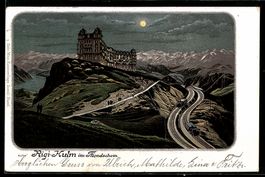 Lithographie Rigi-Kulm, Gasthaus