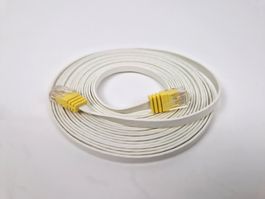 RJ45 Cat 6 Ethernet Kabel, 5 Meter, Weiss