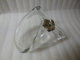 Crystal and flower vase in sterling silver 925