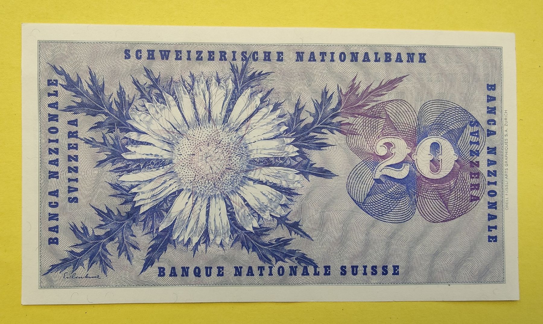 Banconote: 20 Franken Note 1972 Bankfrisch – Nuovo (secondo la descrizione) da chur venduto da Hmars 1
