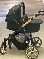 Kinderwagen Kombi schwarz goldfarben neuwertiger Zustand