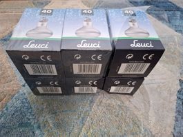 6 Stk Glühlampen Leuci Reflektorlampen 40W E27 230V 80°
