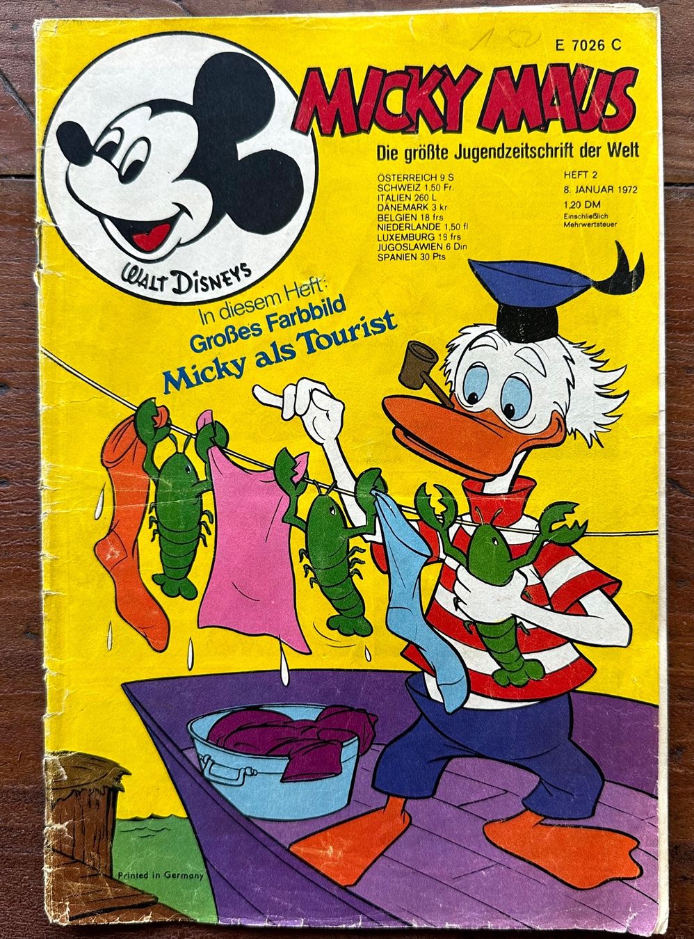 Comics: Micky Maus Nr. 2   8.1.1972, hunderte Comics ab 1.- – Gebraucht aus Seltisberg von quadartswiss