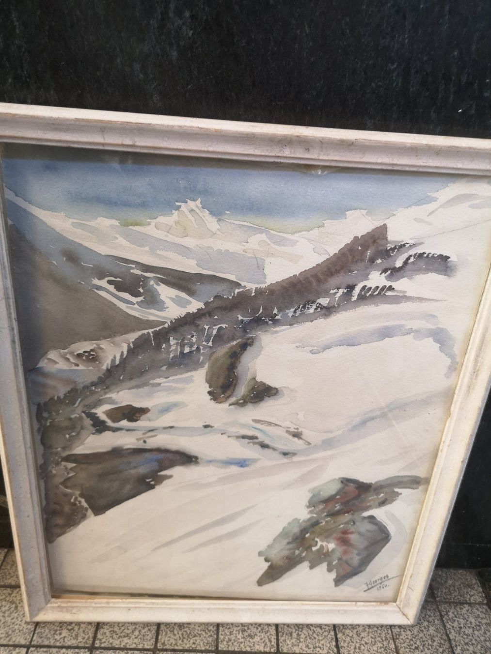 Gemälde: Paysage en neige SIGNÉ et DATÉ 1950 – Gebraucht aus Genève von Qanil77 1