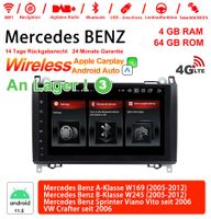 9 Zoll Android 11.0 4G LTE Autoradio Für BENZ W169 W245